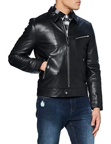 Produktbild: Schott NYC Herren Lcmontana Lederjacke, Schwarz, Medium