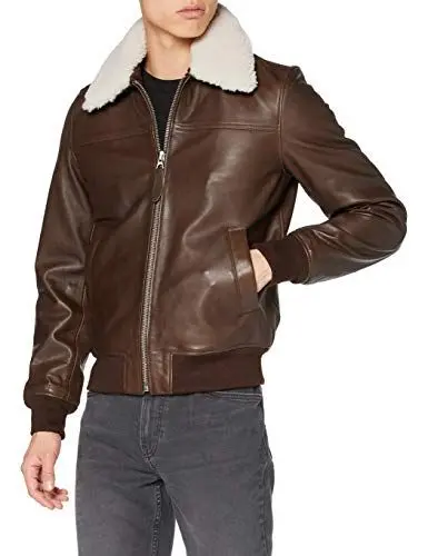 Produktbild: Schott NYC Herren Lcofficier Lederjacke, Braun, Small