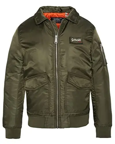 Produktbild: Schott NYC Jungen 210100B Bomber Kinder CWU Schott, Army KAKI, 16 Jahre