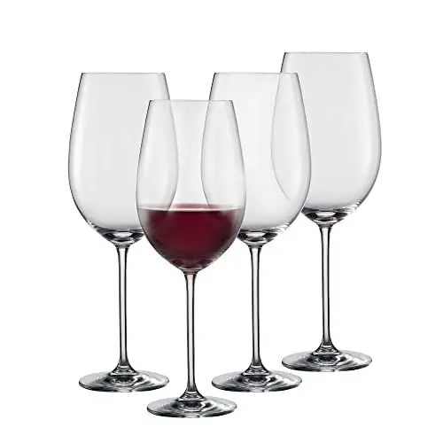 Produktbild: SCHOTT ZWIESEL Bordeaux Rotweinglas Vinos (4er-Set), anmutige Bordeauxgläser für Rotwein, spülmaschinenfeste Tritan-Kristallgläser, Made in Germany (Art.-Nr. 130009), Klar