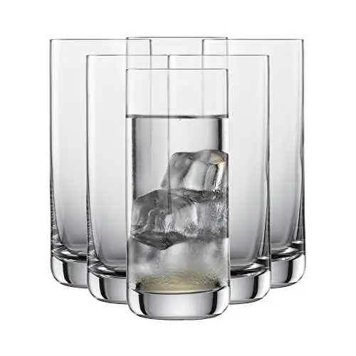 Produktbild: SCHOTT ZWIESEL Longdrinkglas Simple (6er-Set), geradlinige Trinkgläser für Longdrinks, spülmaschinenfeste Tritan-Kristallgläser, Made in Germany (Art.-Nr. 123665)