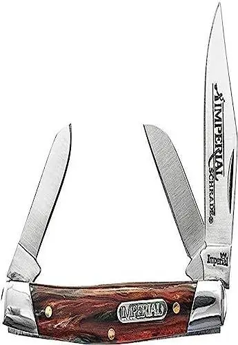 Produktbild: Schrade Unisex – Erwachsene Imperial, Taschenmesser, Länge geschlossen: 8.57 cm, Medium Stockman, Silber/schwarz, Einheitsgröße
