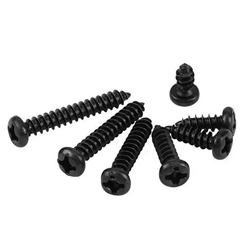 Produktbild: Hilitand M3 Kreuz Antrieb Flachkopf Schrauben, 500 Stück, Edelstahl 304/Kohlenstoffstahl, Selbstschneidend, Kreuz Antrieb, M3 x 6-20mm, Box