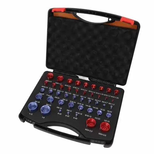 Produktbild: Schrauben- und Muttern-Gewindeprüfer, Schraubengröße und Gewindelehre, Metrisches Zoll-Schrauben- und Muttern-Set, 44-teiliges Muttern- und Schraubenprüfer-Set, Schrauben- und