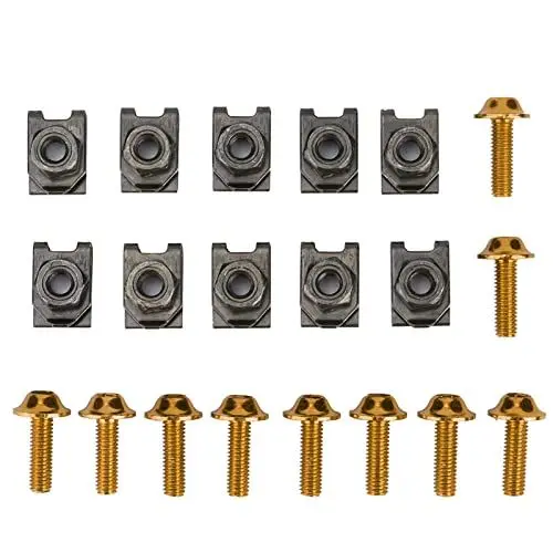 Produktbild: Schraubensatz Für Motorrad-Verkleidungskörper, M5 Motorrad-Verkleidungssatz, Schraube Spire Speed ​​Fastener Clip Nut, Verkleidung M5 Verkleidungskörper(Gold)