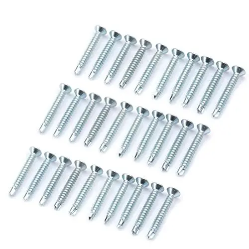 Produktbild: Schraubenset, 50 stücke M4.2 Metallschrauben Bohrschrauben, selbstschneidend verzinkt Senkkopf, Kann für die Befestigung von Farbstahlfliesen und Zimmermannsarbeiten verwendet werden