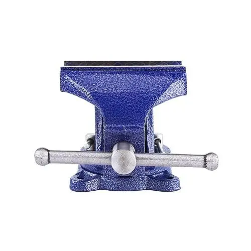 Produktbild: Schraubstock Drehbar, Werkbankschraubstock Tischschraubstock Parallelschraubstock Work Bench Vice mit Amboss 360° Drehbar Gusseisen für Werkbank (5 Zoll)