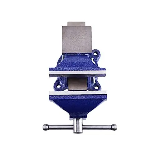 Produktbild: Schraubstock Drehbar, Werkbankschraubstock Tischschraubstock Parallelschraubstock Work Bench Vice mit Amboss 360° Drehbar Gusseisen für Werkbank (6 Zoll)