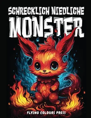 Produktbild: Schrecklich niedliche Monster: Das Malbuch für Erwachsene und Jugendliche mit gruseligen und süßen Fantasiewesen zur Entspannung & Stressabbau