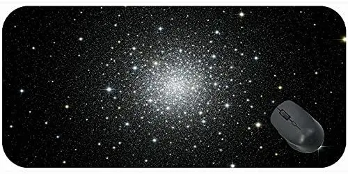 Produktbild: Schreibtisch Mousepad Computer-Tastatur-Matte mit genähten Kanten, Stars-Galaxy-Stern-Cluster-Mauspad mit genähter Kante
