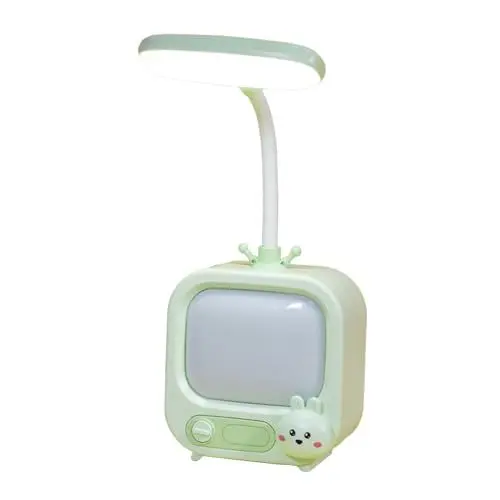 Produktbild: Schreibtischlampe, Leseleuchte, Verstellbarer Hals, Wiederaufladbar, LED-Schreibtischlampe, Touch-Kontrolle, Raumdekoration für Zuhause, Büro, Wohnheim, Nachttisch (Green)
