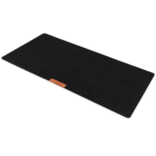 Produktbild: Schreibtischunterlage Filz 80x40 cm - desk mat Schreibtisch Unterlage Unterlegmatte Schreibunterlagen Tischunterlage oder XXL Mauspad Schwarz