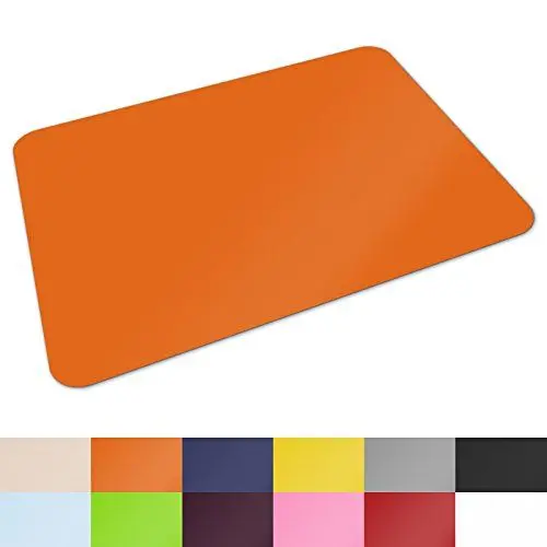 Produktbild: Schreibtischunterlage von Office Marshal® | hochwertige Tischauflage für Büro und Schule | abwischbar | rutschfest | 65x50 cm | orange
