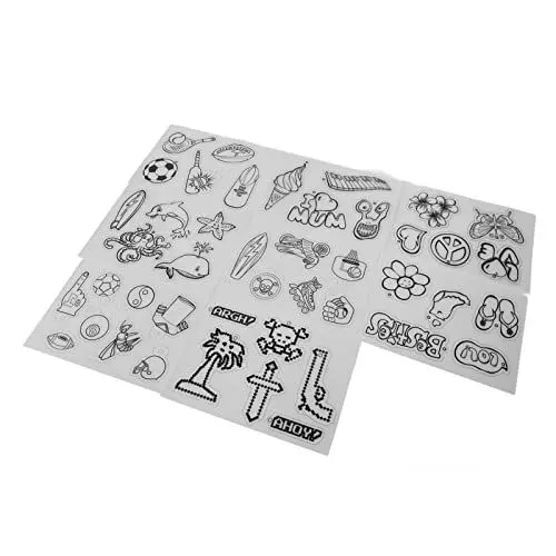 Produktbild: Schrumpffolien, Verschiedene Designs, Schrumpfpapier für Schlüsselanhänger, Schmuck, (Sports Series JS-85 (8 Stück/Packung))