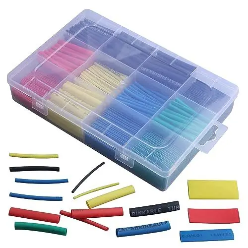 Produktbild: Schrumpfschlauch Set Isolierschlauch Wirefy Schrumpfschläuche Heat Shrink Tube Wasserdicht Rot Schwarz Weiss Blau Gelb 1.5-10mm Sortiment, 580 Stück