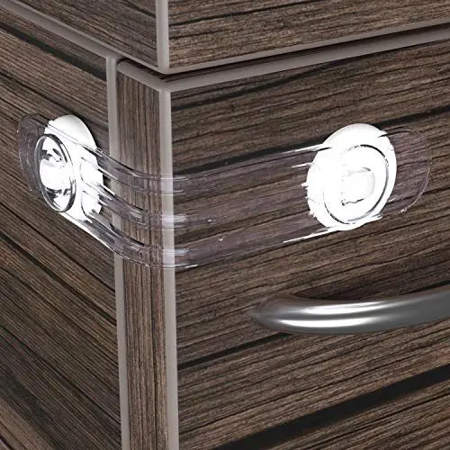 Produktbild: Hoffenbach Schubladensicherung Transparent 10x - Schranksicherung für Schrank und Schubladen - Kindersicherung ohne Bohren für Baby und Kind
