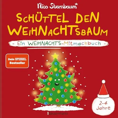 Produktbild: Schüttel den Weihnachtsbaum. Ein Weihnachts-Mitmachbuch zum Schütteln, Schaukeln, Pusten, Klopfen und sehen, was dann passiert. Von 2 bis 4 Jahren: Vom Bestsellerautor (Schüttel den Apfelbaum)