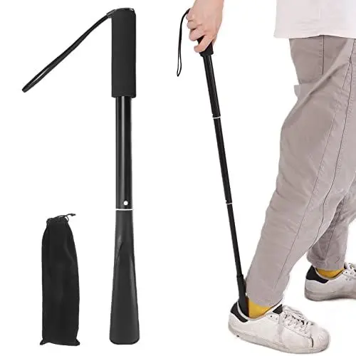 Produktbild: Schuhanzieher mit Langem Griff für Senioren, Tragbare Einziehbare Hilfsmittel mit Langem Griff Zum Tragen von Schuhen