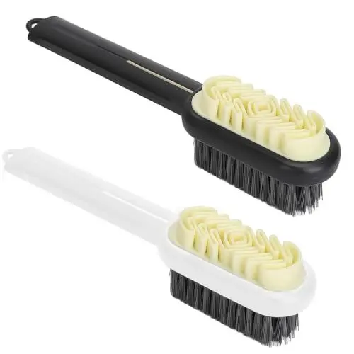 Produktbild: Schuhbürste Wildleder, 2 Stück wildlederbürste Doppelseitige Schuhbürsten Set Vielseitig Veloursleder Pflege bürste Nubukleder schuhputzbürste für Rauleder Nubuk Wildleder und Veloursleder