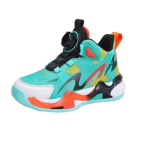 Produktbild: Schuhe 37 5 Basketball Shoes Leisure Basketball Shoes For Children Autumn/Winter Outdoor Basketball Shoes High Top Sports Shoes Breathable Trainers Non Slip Trainers Braune (Mint Green, 33 Big Kids)