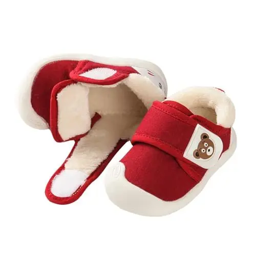 Produktbild: Schuhe Baby 6 12 Monate Baby Boy Girl Sneakers Fall and Winter Soft Sole Non Slip Padded Cotton Shoes Lightweight Toddler Shoes Sandalen Mädchen 19 Baby (RD1, 20 Infant)