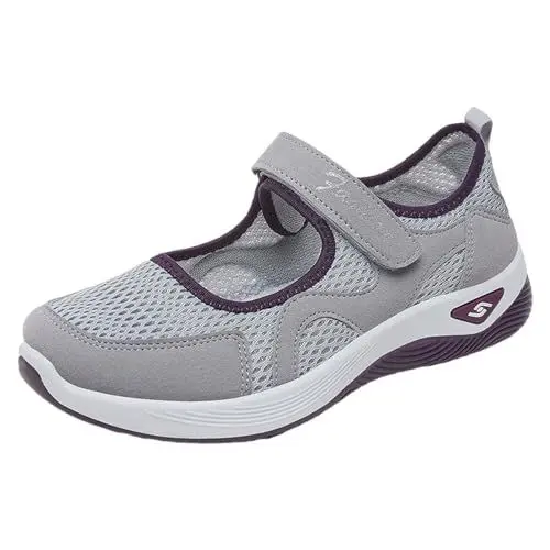 Produktbild: Sneaker Damen Schuhe Freizeit Gesundheit Turnschuhe Mit Klettverschluss Bequem Plateau Sportschuhe Running Leicht Orthopädische Walkingschuhe rutschfest Keilabsatz Laufschuhe Tennisschuhe