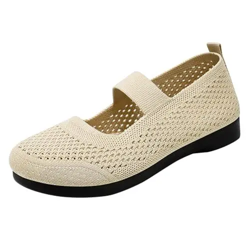 Produktbild: Schuhe Damen Sneaker Atmungsaktiv Orthopädische Tennisschuhe Mit Klettverschluss Mesh Plateau Turnschuhe Jogging Freizeit Gesundheit Sportschuhe Bequem Keilabsatz Straßenlaufschuhe Schlupfschuhe