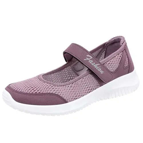 Produktbild: Schuhe Damen Sneaker rutschfest Gesundheit Turnschuhe Mit Klettverschluss Bequem Keilabsatz Tennisschuhe Fitness Freizeit Orthopädische Sportschuhe Atmungsaktiv Plateau Straßenlaufschuhe Laufschuhe