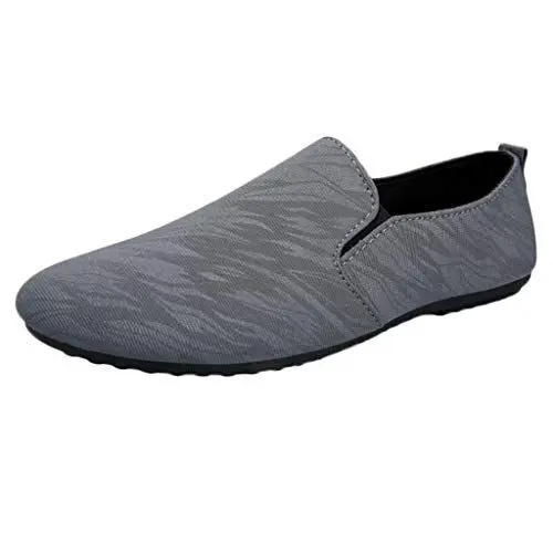 Produktbild: MMOOVV Retro Lazy Schuhe, Beanie Schuhe, britische Freizeitschuhe, Sommer leichte Herrenschuhe lässige Schuhe Mit 3 Farben (Grey, 43)