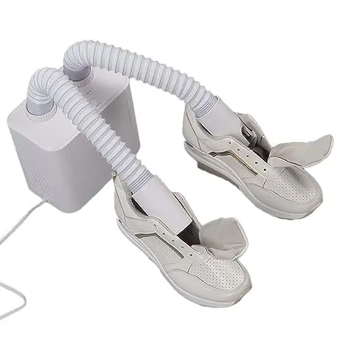 Produktbild: Schuhtrockner, 360°-Heizung, Schnell Trocknend, Tragbarer Stiefeltrockner, 4 Gang Timer, Fußtrockner für Regnerische Jahreszeiten, Winterreisen, Elektrischer Wärmer Im Schlafsaal
