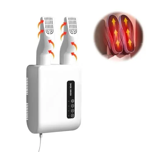 Produktbild: ALLILUYAA Schuhtrockner Elektrisch, Schuhwärmer Elektrisch mit Wärmegebläse, Timer, 360° Verstellbares Schuhtrockner Kinderschuhe, ideal für Schuhe, Handschuhe, Mützen, Socken und Skistiefel