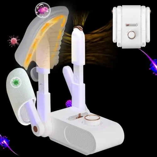 Produktbild: EPROICKS Schuhtrockner mit Ozon, Schuhwärmer mit Doppelständer, Shoe Dryer mit Timer, Schuhe Trockner, Dreifach Antibakteriell, Einstellbarer Temperatur und Luftgeschwindigkeit