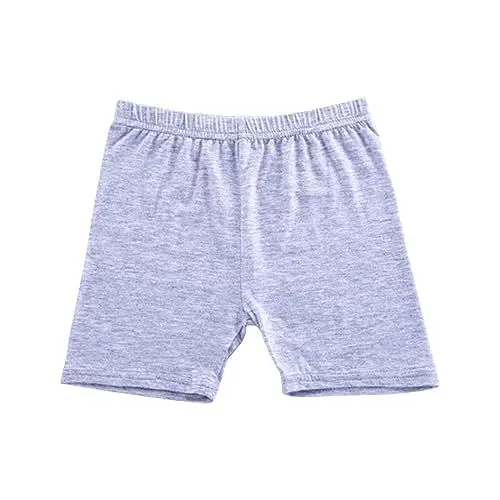 Produktbild: Schulbekleidung Mädchen Tanz Bescheidenheit Shorts Baumwolle atmungsaktive und Sicherheitskleid Kurzkinder Dehne Tanzbikehosen Radsportshorts für Girls Sü Rißs Design (Grey, 4-5 Years)