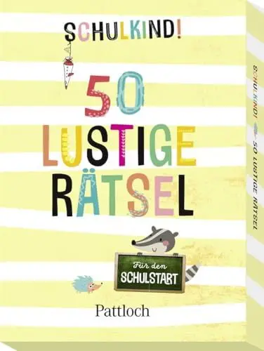 Produktbild: Schulkind! 50 lustige Rätsel für den Schulstart: Rätsel in Kartenformat für Grundschüler ab 6 Jahren (Mädchen und Jungen) (Kleine Geschenke zur Einschulung & für die Schultüte)