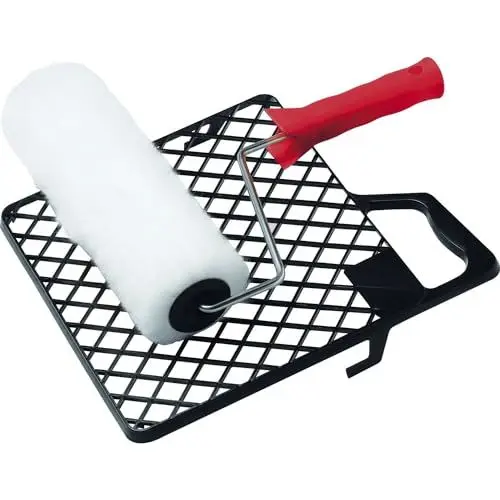 Produktbild: SCHULLER 20220 Farbrollerset aus Polyester 2-tlg. Farbwalze und Abstreifgitter, schwarz, 25 cm