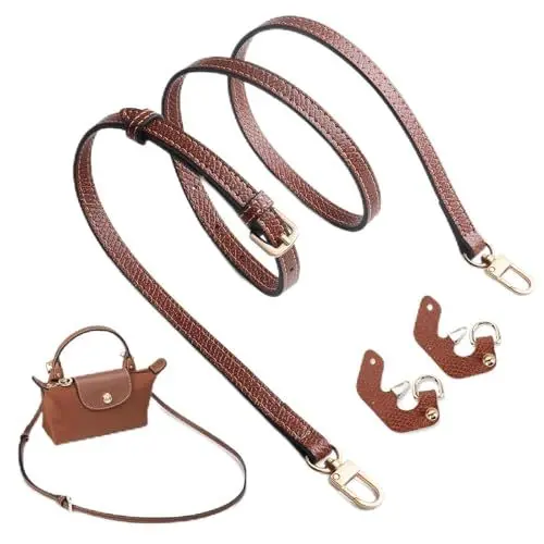 Produktbild: Schultergurt für Longchamp Tasche Damen, Schulterriemen aus Leder für Minitaschen Verstellbarer Schulterriemen für Taschen Tragegurte für Longchamp Mini Bag Straps Taschengurt Gurt Verlängerung
