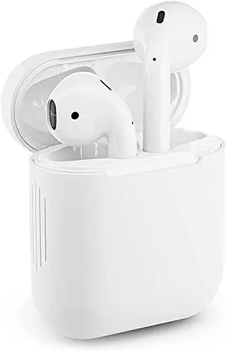 Produktbild: Schutzhülle für Apple Airpods 1 & 2 Silikon Case Airpod Hülle Passgenau (Durchsichtig)