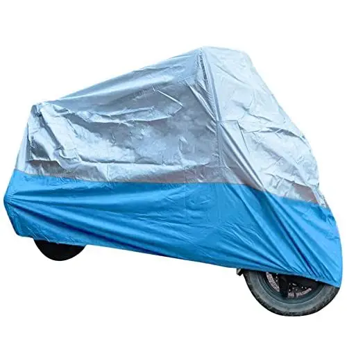 Produktbild: Schutzhülle für Motorrad für den Außenbereich, wasserdicht, aus Polyester, resistent gegen Vogelkot, Wasser, Staub/Schnee/Regen, Wind, UV-Schutz 265 x 105 x 125 cm