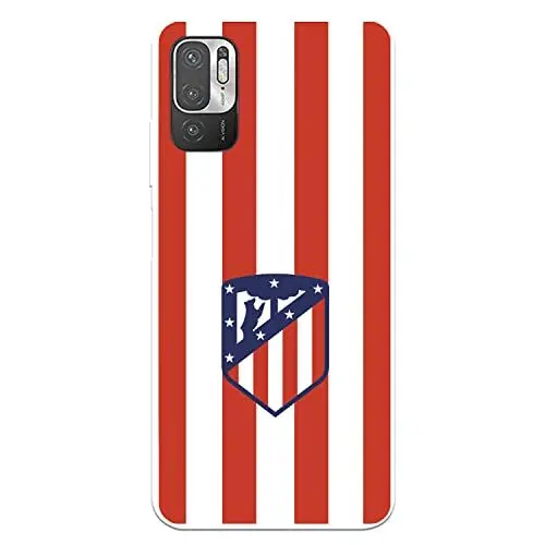 Produktbild: Schutzhülle für Xiaomi Redmi Note 10 5G von Atlético de Madrid, Rojiweiß, zum Schutz Ihres Handys, flexible Silikonhülle mit offizieller Lizenz Atlético de Madrid