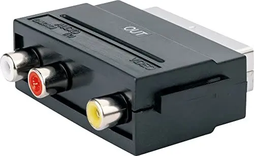 Produktbild: SCHWAIGER SCA7310 531 Cinch auf SCART Adapter AV 3X Cinch-Buchsen auf 1x Scart-Stecker Audio Video Übertragung