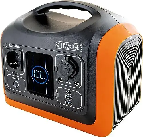 Produktbild: SCHWAIGER SOPS0600 Power Station 600W Solargenerator Wechselrichter Stromerzeuger Notstromaggregat Stromaggregat Stromgenerator Outdoor tragbar