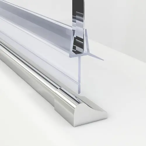 Produktbild: Schwallschutzleiste Alu,Schwallleiste Alu Dusche Schwallschutz-Profil für Glas Duschen (95 cm)