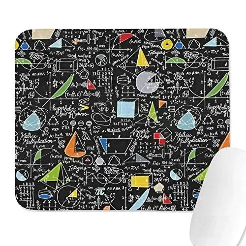 Produktbild: Schwarz Benutzerdefinierte Back to School Mathe Formel Tastatur Leicht zu löschen Pro Gaming Mats Maus Home Office Arbeit Schreibtisch Computerzubehör Laptop Mauspads