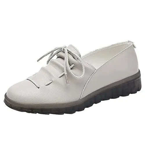 Produktbild: Schwarz Damen Schuhe Elegant Und Bequem Damen Comfort Walking Flat Loafer Slip On Loafer Bequeme Flache Schuhe Outdoor Fahrschuhe Bequem Riemchenpumps Damen Slingback Pumps (Grey, 41)