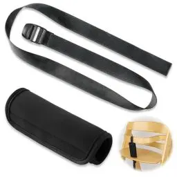 Produktbild: Schwarz Schrittgurt für Hochstuhl, Frontstange Band mit Schnalle, Baby Einkaufswagen Universal Kleinkind, Gurtband mit Klett, Maschine Waschbar für Baby-Junge und Baby