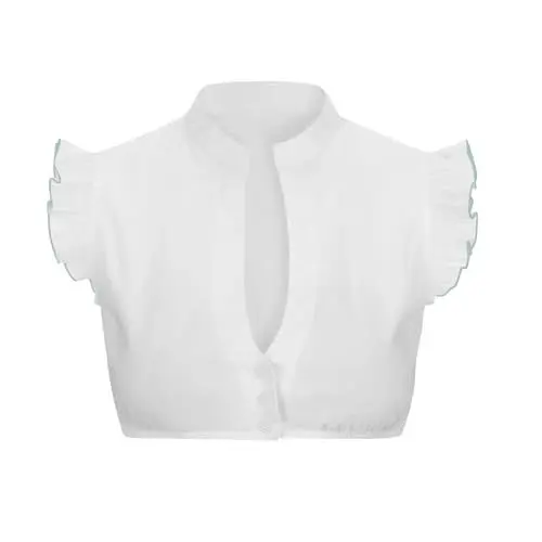 Produktbild: Schwarze Dirndlbluse Bequem Rüschenbluse Dirndlbluse Damen Spitze Weiß Bluse Chiffon Dirndl Bluse Dirndlbluse Trachtenbluse Schwarz Spitze Blusentops Dirndl Bluse Damen Hoch（1-Mint Green，M）