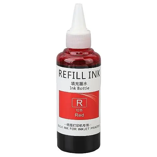 Produktbild: Schwarze Egg-Dater-Stempel-Nachfülltinte, 100 Ml, Schnell Trocknend, Hohe Haftung, Egg-Dater-Stempeltinte mit Spitzenapplikator, Geeignet für Papieroberflächen (Rot)