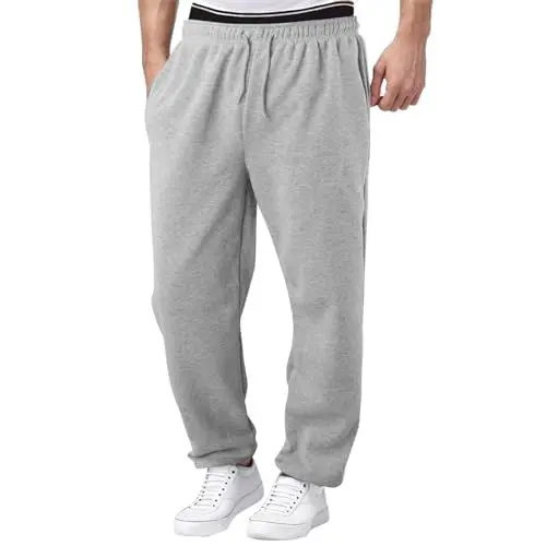 Produktbild: Jogginghose Breit Sweatpants Jogginghose Herren Breit Jogginghosen Herren Breite Hose Joggpants Herren Gym - Hosen - Hosen Winter Männer Sweathose Flared Jogger Men Flared Jogger Men e