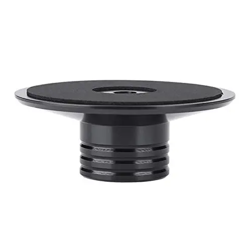 Produktbild: Schwarze Schallplatten-Gewichtsklemme, Plattenspieler, Metallscheiben-Stabilisator, Einstellwerkzeug für Bessere Klangqualität (Schwarz)