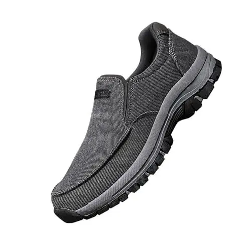 Produktbild: Schwarze Schuhe Herren Anzugschuhe Herren Modische Herren-Sportschuhe für Frühjahr und, Flache Unterseite, leichtes, atmungsaktives Mesh, zum Herren Sommerschuhe Leicht Leinen Schuhe (Black, 45)